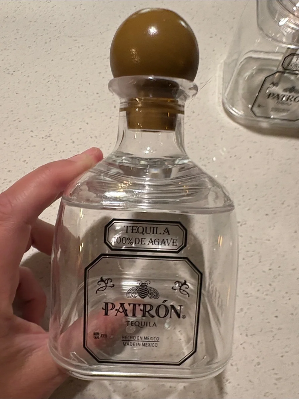 PatronTequila Drink Glasses set of Four with two metal Wellness straws included